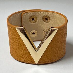 V Shape Wide Charm Cuff Wrap Bracelet